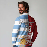 Custom British Lions Argentina Long Sleeve Polo Shirt Unique Style - Wonder Print Shop