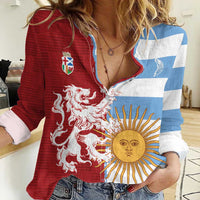 Custom British Lions Argentina Women Casual Shirt Unique Style - Wonder Print Shop
