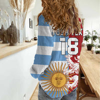 Custom British Lions Argentina Women Casual Shirt Unique Style - Wonder Print Shop