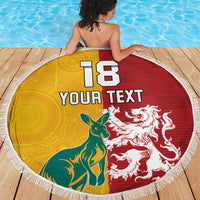 Custom British Lions Australia Beach Blanket Unique Style - Wonder Print Shop