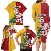 Custom British Lions Australia Family Matching Long Sleeve Bodycon Dress and Hawaiian Shirt Unique Style - Wonder Print Shop