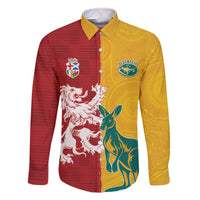 Custom British Lions Australia Family Matching Off The Shoulder Long Sleeve Dress and Hawaiian Shirt Unique Style - Wonder Print Shop