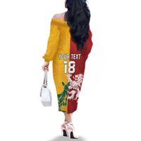 Custom British Lions Australia Family Matching Off The Shoulder Long Sleeve Dress and Hawaiian Shirt Unique Style - Wonder Print Shop