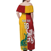 Custom British Lions Australia Family Matching Off Shoulder Maxi Dress and Hawaiian Shirt Unique Style - Wonder Print Shop
