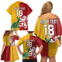 Custom British Lions Australia Family Matching Off Shoulder Short Dress and Hawaiian Shirt Unique Style - Wonder Print Shop