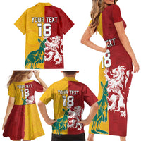Custom British Lions Australia Family Matching Short Sleeve Bodycon Dress and Hawaiian Shirt Unique Style - Wonder Print Shop
