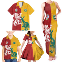 Custom British Lions Australia Family Matching Tank Maxi Dress and Hawaiian Shirt Unique Style - Wonder Print Shop
