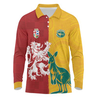 Custom British Lions Australia Long Sleeve Polo Shirt Unique Style - Wonder Print Shop