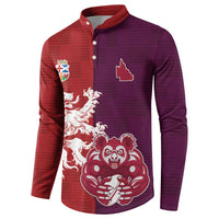 Custom British Lions Brumbies Button Sweatshirt Unique Style - Wonder Print Shop