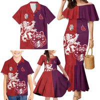Custom British Lions Brumbies Family Matching Mermaid Dress and Hawaiian Shirt Unique Style - Wonder Print Shop