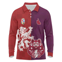 Custom British Lions Brumbies Long Sleeve Polo Shirt Unique Style - Wonder Print Shop