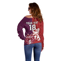 Custom British Lions Brumbies Off Shoulder Sweater Unique Style - Wonder Print Shop