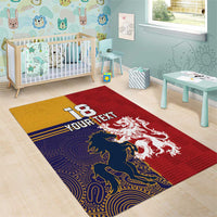 Custom British Lions Queensland Area Rug Unique Style - Wonder Print Shop