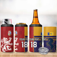Custom British Lions Queensland 4 in 1 Can Cooler Tumbler Unique Style - Wonder Print Shop