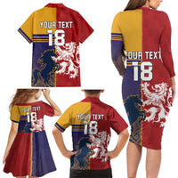 Custom British Lions Queensland Family Matching Long Sleeve Bodycon Dress and Hawaiian Shirt Unique Style - Wonder Print Shop