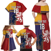 Custom British Lions Queensland Family Matching Off Shoulder Maxi Dress and Hawaiian Shirt Unique Style - Wonder Print Shop
