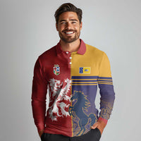 Custom British Lions Queensland Long Sleeve Polo Shirt Unique Style - Wonder Print Shop