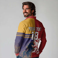 Custom British Lions Queensland Long Sleeve Polo Shirt Unique Style - Wonder Print Shop