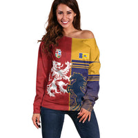 Custom British Lions Queensland Off Shoulder Sweater Unique Style - Wonder Print Shop