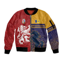 Custom British Lions Queensland Sleeve Zip Bomber Jacket Unique Style - Wonder Print Shop