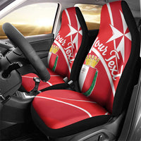 Personalized Malta Cross Coat Of Arms Car Seat Cover - Wonder Print Shop