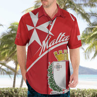 Personalized Malta Cross Coat Of Arms Hawaiian Shirt - Wonder Print Shop