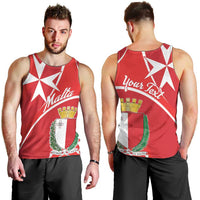 Personalized Malta Cross Coat Of Arms Men Tank Top - Wonder Print Shop