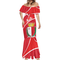 Personalized Malta Cross Coat Of Arms Mermaid Dress - Wonder Print Shop