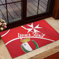 Personalized Malta Cross Coat Of Arms Rubber Doormat - Wonder Print Shop