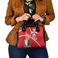 Personalized Malta Cross Coat Of Arms Shoulder Handbag