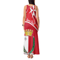 Personalized Malta Cross Coat Of Arms Tank Maxi Dress - Wonder Print Shop