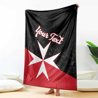 Personalized Malta Cross With Valletta Capital Blanket