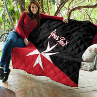 Personalized Malta Cross With Valletta Capital Quilt - Wonder Print Shop