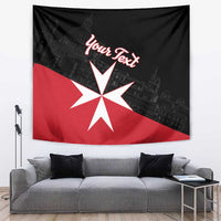 Personalized Malta Cross With Valletta Capital Tapestry - Wonder Print Shop