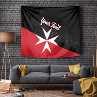 Personalized Malta Cross With Valletta Capital Tapestry - Wonder Print Shop