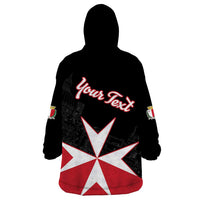 Personalized Malta Cross With Valletta Capital Wearable Blanket Hoodie - Wonder Print Shop