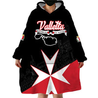 Personalized Malta Cross With Valletta Capital Wearable Blanket Hoodie - Wonder Print Shop