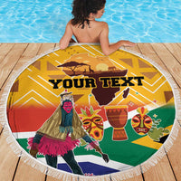 Personalized South Africa Heritage Day Beach Blanket With Traditional Dancer - Wonder Print Shop