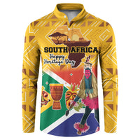 Personalized South Africa Heritage Day Button Sweatshirt With Traditional Dancer - Wonder Print Shop