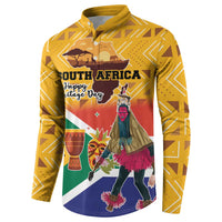 Personalized South Africa Heritage Day Button Sweatshirt With Traditional Dancer - Wonder Print Shop