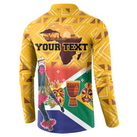 Personalized South Africa Heritage Day Button Sweatshirt With Traditional Dancer - Wonder Print Shop