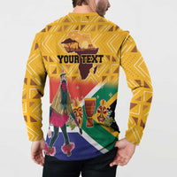 Personalized South Africa Heritage Day Button Sweatshirt With Traditional Dancer - Wonder Print Shop