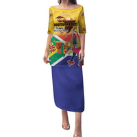 Personalized South Africa Heritage Day Family Matching Puletasi and Hawaiian Shirt With Traditional Dancer - Wonder Print Shop
