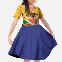 Personalized South Africa Heritage Day Family Matching Short Sleeve Bodycon Dress and Hawaiian Shirt With Traditional Dancer - Wonder Print Shop