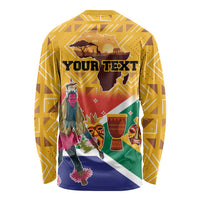 Personalized South Africa Heritage Day Long Sleeve Shirt With Traditional Dancer - Wonder Print Shop