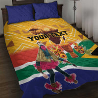 Personalized South Africa Heritage Day Quilt Bed Set With Traditional Dancer - Wonder Print Shop