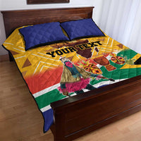 Personalized South Africa Heritage Day Quilt Bed Set With Traditional Dancer - Wonder Print Shop