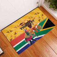 Personalized South Africa Heritage Day Rubber Doormat With Traditional Dancer - Wonder Print Shop