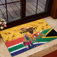 Personalized South Africa Heritage Day Rubber Doormat With Traditional Dancer - Wonder Print Shop