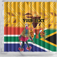 Personalized South Africa Heritage Day Shower Curtain With Traditional Dancer